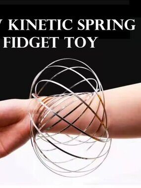 NEW Spinner Stainless Steel Flow Fidget Toy Flowing Arm Ring Toys Kinetic Spring